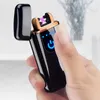 Fingerprint Touch Colorful Cigarette USB Lighter Cyclic Charging Windbreak Innovative Design Zinc Alloy Luxury Enjoyment Decorate