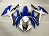 Wtrysk Coraz Ciało Zestaw do Suzuki GSXR600 750 K8 08 09 GSXR 600 GSXR750 2008 2009 Białe Blue Fairings Bodywork + Prezenty GS30