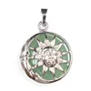 Natural stone sun pendant male and female symbolic necklace stainless steel jewelry