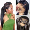 Perucas de cabelo humano de renda reta com cabelos para bebês naturais negros brasileiros Remy Hair Wuts Glue Lace Wigs para Women8073583