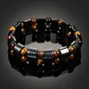 Магнитный гематит браслет магнитный шарика Multlayer Bristber Brangle Mounts Munse Mens Bracelet Power Здоровые дизайнерские украшения