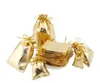 New 4sizes Fashion Gold Silver Plated Gauze Satin Jewelry Bags Jewelry Christmas Gift Pouches Bag 5x7cm 7X9cm 9x12cm 13x18cm DHL Free