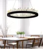 Luxury LED Crystal Chandelier Round Dining Room Hanging LED Lustres De Cristal Bar Coffee Indoor Lighting For Living Room