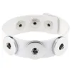 Оптовая Snap кнопки BraceletBangles 14 цвета Высокое качество PU кожаные браслеты для женщин 18mm Snap кнопки Jewelry WCW718