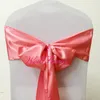 WedFavor 100pcs Peach Banquet Satin Chair Sash Wedding Chair Bow Tie For el Party Event Decoration6237310