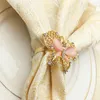 10pcs High-end Butterfly Napkin Ring Diamond Alloy Napkin Buckle el Banquet Wedding Decoration228C