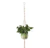 Flower pot hanging basket Plant Hanger Hook Flower Pot Handmade Knitting Natural Fine Cordage Planter Holder Basket Balcony Decoration SN442