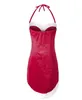 Sexy New Womens Red Mini Party Night Princess Christmas Velour Dresses Slip Tube Top No Sleeve Club Winter Gift Size L-5XL