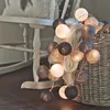 Светодиодные рождественские струны Хлопковые шариковые огни 2,5 млн. М 12 млн. 4M 35LEDS Фестиваль Декоративная светло-цветовая строка