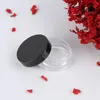2ML 2G Plastic Empty Face Cream Jar Cosmetic Sample Clear Base Plastic Make-up Eyeshadow Lip Balm Nail Art Piece Container Bottle Travel LX