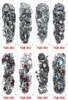 Nieuwe Volledige Bloem Arm Tattoo Sticker Skeletten en Rozen Tijdelijke Tattoo Stickers Water Transfer Tattoo Mouw Body Art