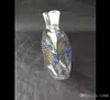 Color de vidrio plano Piscis hookah Venta al por mayor Bongs de vidrio Quemador de aceite Tuberías de agua Plataformas sin fumar