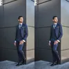 2019 nieuwste knappe bruiloft tailcoat slim fit pakken voor de beste mannen Goedkope One Button Groom Pak Groomsman Wear 3 Pieces Suit Jacket + Pants + Vest