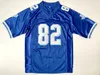 Charlie Tweeder # 82 Batı Canaan Coyotes Film Erkek Futbol Jersey Gömlek Tüm Dikişli Mavi S-3XL
