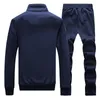 Solidne dresy 2020 Mężczyźni Zestawy Bluza 2 Sztuk Wiosna Letnia Męska Odzież Odzież Kurtka + Spodnie Męskie Casual Zipper Track Garnitur