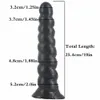 25,4 cm / 10 pollici Filo morbido Dildo lungo Plug anale Giocattoli del sesso Perline di fica Stimolatore Donne Masturbatore Coppie Flirtare Pene Big Dong Y19052502