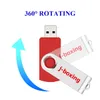 Red Rotating USB Flash Drives 100 Lots 128MB Swivel USB 2.0 Metal Thumb Pen Drives Memory Sticks Storage for Computer Laptop Tablet