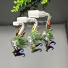 Klassisk f￤rgad Phoenix Glass Burning Pot Glass Bongs Oil Burner Pipes Water Rigs R￶kning