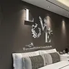 Elegante removível 3D folha amor adesivo de parede arte decalques de vinil casa decoração 70 * 33.8cm