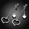 Позолоченные стерлингового серебра Вечный в форме сердца ажурные серьги кисточкой DJSE651 размер 5. 8x1. 8 см; женская 925 серебряная пластина уха манжеты серьги