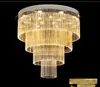 LED Modern Pendant Lamps Fixture K9 Crystal Chandeliers Multi Circles Home Indoor Lighting Hotel Hall Lobby Parlor Crystal Hanging MYY