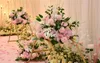 Custom silk rose artificial flowers ball centerpieces head arrangement decor road lead for wedding backdrop table flower ball