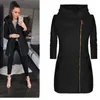 2019 New Autumn Winter Women Coat Casual Warm Coat Long Sleeve Zipper Hooded Vintage Retro Ladies Overcoat Plus Size 5xl#J301