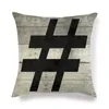 Letter Sign Pattern Print Pillow Linen Case Sofa Car Cushion Cover Home Decor Office Square 45X45cm quality print technology