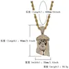 Iced Out Big Jesus Head Necklace Pendant Micro Paved Cubic Zircon Gold Silver Plated Mens Bling Hip Hop Jewelry Gift