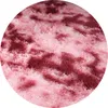 Nordic Style Bofa Bedside Carpet Långt hår Tie-Dye Rug Living Room Bedroom Mat Round Tjock Plush Variegated Carpet1