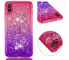 Glitter Quicksand Liquid Floating Sparkle Glänsande Bling Diamond Phone Fodral för iPhone 11Promax och Samsung S20P