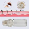 New Titanium Microneedle Automatic Hydra derma Roller 64 Gold Tips micro needles with gel tube reuseable wrinkle removal