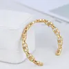 Real GoldPlated Brand Bracelets Bangle Cuff Letter Fashion New For women for girl7365662
