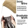 22 Quot Invisible Wire No Clips в наращивании волос Секретные парикмахеры по линии рыбы Синтетические прямые волнистые наращивания волос7987044