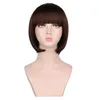 short brown synthetic hair wigs