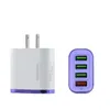 Chargeur mural Hub USB QC 3.0, Charge rapide à 4 ports, adaptateur secteur 3A, prise US/EU