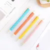 Mode kawaii plastic gel pen 6 kleur 0.5mm zwart inkt navulling neutrale pen schrijven handtekening pen korea briefpapier kinderen gift schoolbenodigdheden