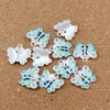 Blauw Emaille Vlinder Charm Hangers 50 Stuks veel legering Mode-sieraden DIY Fit Armbanden Ketting Oorbellen 22x20 5mm A-505273v