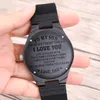 Wood Engraving Men Watch Family Gifts Personalized Watches Special Groomsmen Present A Great Gift For Men Drop Shipping Y19051403