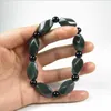 Auténtico natural Xinjiang Hetian jade pulseras de jade pulsera de cuentas redondas pulsera de jade modelos de hombres y mujeres