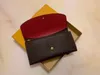 ¡Novedad de 2021! Cartera larga con parte inferior roja para mujer, monedero multicolor, tarjetero, bolsillo clásico con cremallera para mujer, sin caja hy-178m