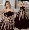 Borgonha Velet A linha de vestidos de baile 2020 Árabe Gold Lace Applique Ruched Dubai até o chão formal do partido vestidos de noite