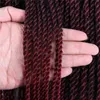 Cabello de crochet senegalés 22 pulgadas para mujeres negras Pequeñas trenzas de agua caliente de agua con bucle cabello con extremos LS23 natural