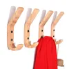 Creative Wooden Hooks Towel Coat Hat Hangers Oak Wood Wall Mounted Hooks Key Holder Storage Door Rack Organizer6249156