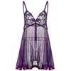 Kvinnors sömnkläder Kvinnor Sexig underkläder Seugh Strap Dress Embroidery Intimates Ladies Full Lace Slips Plus Size 6XL269C