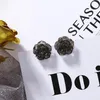 Korea 2019 New Acrylic Resin Rose Flower Stud Earrings For Women Elegant Vintage Floral Pendientes Costume Jewelry Brincos