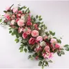 50 cm künstliche Blumenreihe Dekor für DIY Hochzeit Eisenbogen Plattform T-Station Weihnachten Hintergrund Blume Wand Fenster Dekor Requisiten EEA534