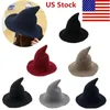 1 stuk moderne Halloween Witch Hat wollen dame gemaakt van modieuze schapen wollen Halloween Party Festival Party253d