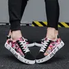 Gai nova moda feminina masculina casual sapatos de corrida plataforma couro cny teatral facebook impressão designer tênis