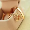 Cute Women Girl Flower Gold Plated Charm Bangle Adjustable Lady Wedding Bridal Bracelets Decor Fashion Jewelry8068613